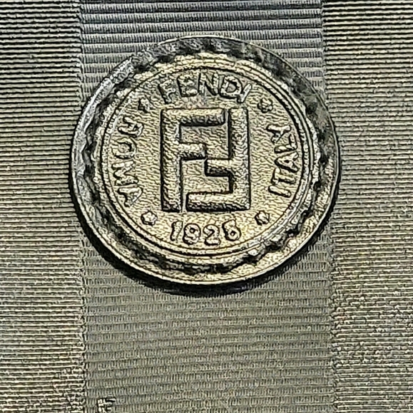 ** SOLD on VC** Vintage FENDI Black Stripe Mini Bag - Picture 5 of 14